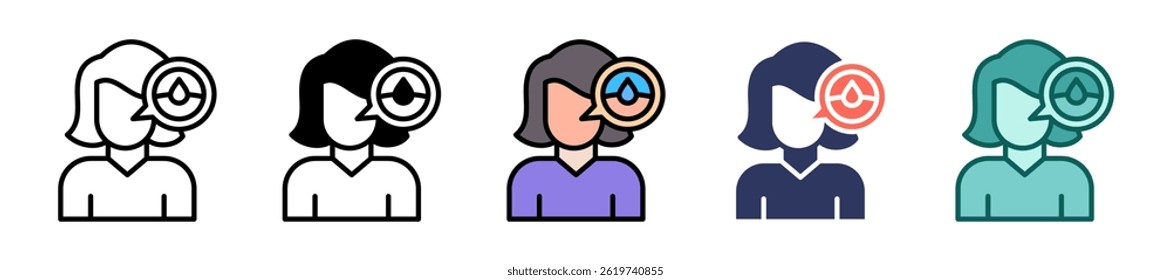 Skin Check Icon multiple Vector Illustration