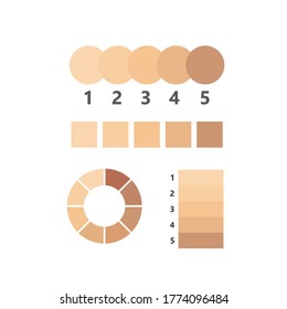 Skin Color Palette Level Icon Vector Design  