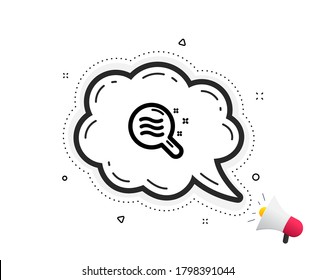 Skin condition icon. Quote speech bubble. Search magnifier sign. Quotation marks. Classic skin condition icon. Vector