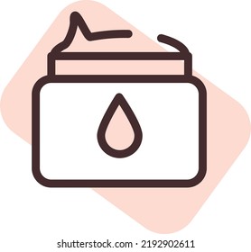 Skin cream, illustration, vector on a white background.