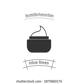 icono vectorial aislado de crema de piel. belleza, elemento de diseño cosmético