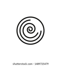 Skin cream line icon. Spiral, coffee with cream, facial cream. Skincare concept. Vector illustration can be used for topics like beauty, cosmetology, healthcare
