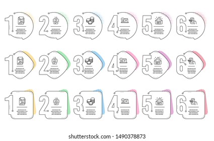 Skin cream, Report document and Education line icons set. Infographic timeline. Chemistry lab, Tips and Online documentation signs. Medical cosmetic, Growth chart, Quick tips. Laboratory. Vector