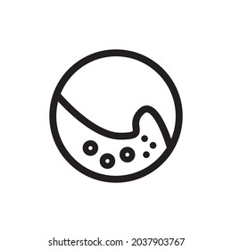 Hautkrankheiten Symbol oder Logo, Vektorgrafik von isolierten Zeichen Symbol, Vektorgrafik mit hochwertiger schwarzer Umrisslinie.