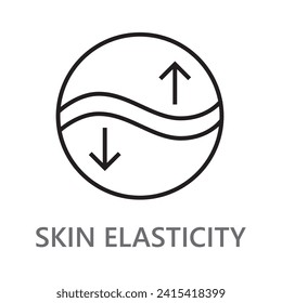 skin elasticity. skin care icon. cleaning and cleansing line icon vector illustration.