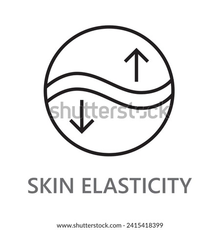 skin elasticity. skin care icon. cleaning and cleansing line icon vector illustration.