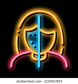 Skin Face Before and After neon light sign vector. Glowing bright icon Skin Face Before and After sign. transparent symbol illustration