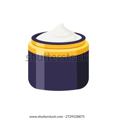Skin or face cream  icon. Cream bottle jar. Vector illustration.