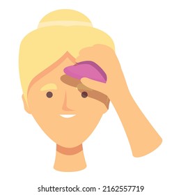 Skin face massage icon cartoon vector. Facial beauty. Woman care