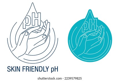 Skin Friendly pH balanced sticker - for packaging of cosmetics and skincare products. Optimal level of acidity and alkalinity