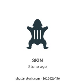 Skin glyph icon vector on white background. Flat vector skin icon symbol sign from modern stone age collection for mobile concept and web apps design.