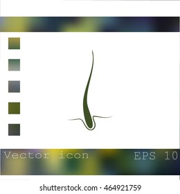 Skin hair vector icon