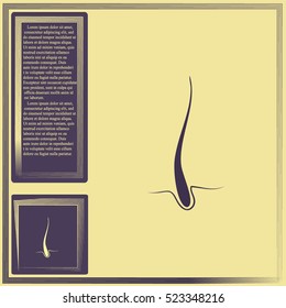 Skin hair vector icon