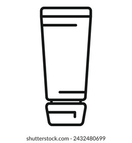 Skin hand cream jar icon outline vector. Korean cosmetics. Fashion art