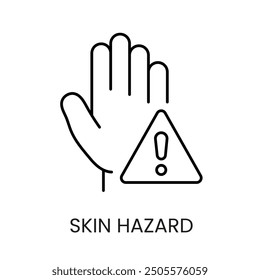 Skin hazard line icon vector with editable stroke.