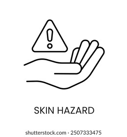 Skin hazard line icon vector with editable stroke