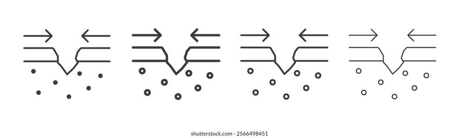 Skin healing icon flat and linear vector illustration on white background.