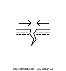 Skin healing icon in liner stroke style