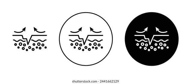 Skin healing icon set. acne heal process vector symbol.