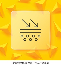 Skin hydration set icon. Skin care cream, sunscreen, pore cleaning, acne protection. Moisturizing the skin concept. Glassmorphism style. Vector line icon for Business and Advertising