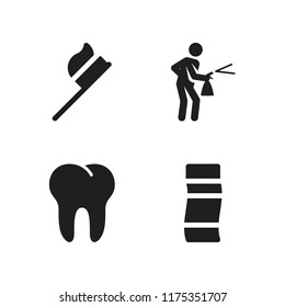 skin icon. 4 skin vector icons set. hygienic, spray and tooth icons for web and design about skin theme