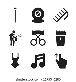 skin icon. 9 skin vector icons set. spray, quaver and beauty icons for web and design about skin theme