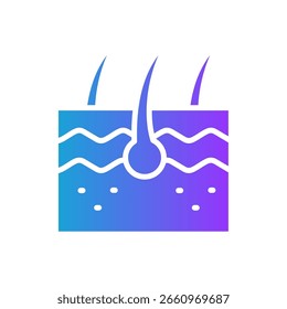 Skin Icon Glyph Gradient Vector Illustration