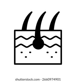 Icono de la piel Ilustración vectorial mixta