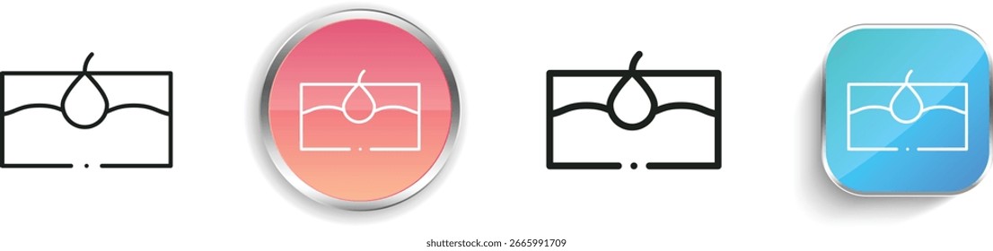 skin icon. Thin Linear, Regular and Button Style Design Isolated On White Background