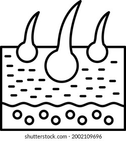 Imagen vectorial de icono de piel. También se puede usar para aplicaciones web, aplicaciones móviles y medios impresos.