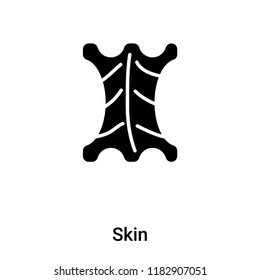 Skin icon vector isolated on white background, logo concept of Skin sign on transparent background, filled black symbol