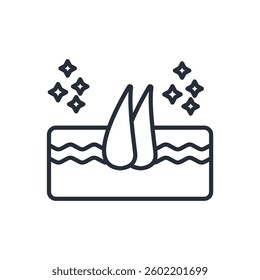 skin icon. vector.Editable stroke.linear style sign for use web design,logo.Symbol illustration.