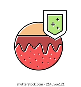 Skin Immunity Defense Color Icon Vector. Skin Immunity Defense Sign. Isolated Symbol Illustration