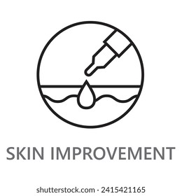 skin improvement. skin care icon. cleaning and cleansing line icon vector illustration.