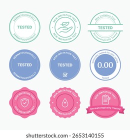Teste de irritação cutânea concluído conjunto de adesivos