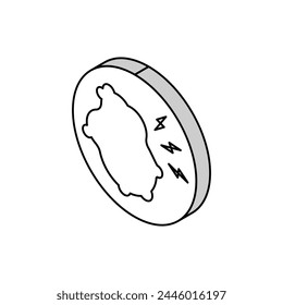 skin itch disease isometric icon vector. skin itch disease sign. isolated symbol illustration