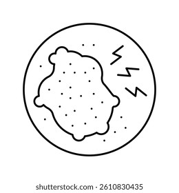 skin itch disease line icon vector. skin itch disease sign. isolated contour symbol black illustration