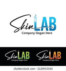 Skin Lab Logo Template Design Vector, Modern Lab Logo Concept