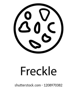 Skin layer with freckles