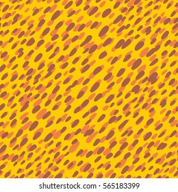  Skin of leopard seamless pattern. Vector endless background.