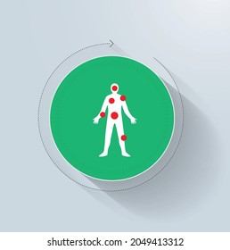 Skin lesion surgery icon vector design
