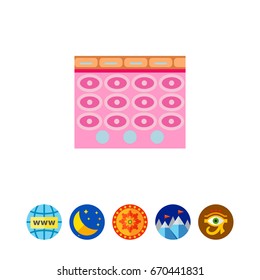 Skin levels vector icon