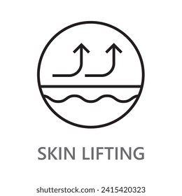 skin lifting. skin care icon. cleaning and cleansing line icon vector illustration.