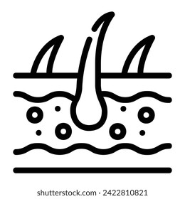 skin Line Icon Background White