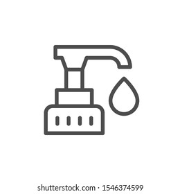 Skin lotion line outline icon