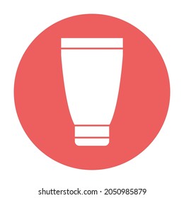  skin lotion white glyph with color background vector icon which can easily modify or edit 
