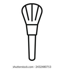 Skin mask brush icon outline vector. Face acid ceramide. Container gloss