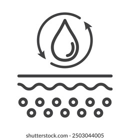 Ilustración de diseño de Vector de contorno húmedo de piel