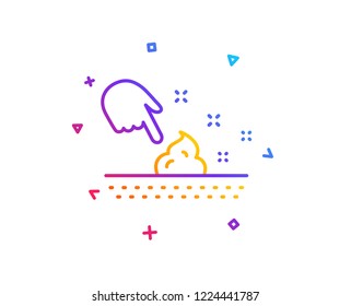 Skin moisture line icon. Body or Face care sign. Moisturizing cream symbol. Gradient line button. Skin moisture icon design. Colorful geometric shapes. Vector