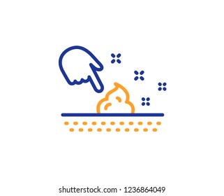 Skin moisture line icon. Body or Face care sign. Moisturizing cream symbol. Colorful outline concept. Blue and orange thin line color icon. Skin moisture Vector